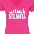 thumbnail image 4 of Inktastic Atlanta Skyline Grunge Women's V-Neck T-Shirt, 4 of 5