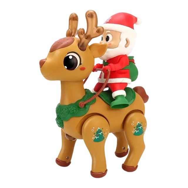 Juguete para gatear para niños y niñas, regalo de cumpleaños de Navidad, Papá reno, juguete para bebés boca abajo, juguetes de aprendizaje