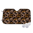 thumbnail image 2 of Lsque Leopard Print Car Windshield Sun Shade | Accordion Folding Style Auto Shade for Car Truck SUV Van | Blocks UV Rays Sun Visor Protector | Small, 2 of 7