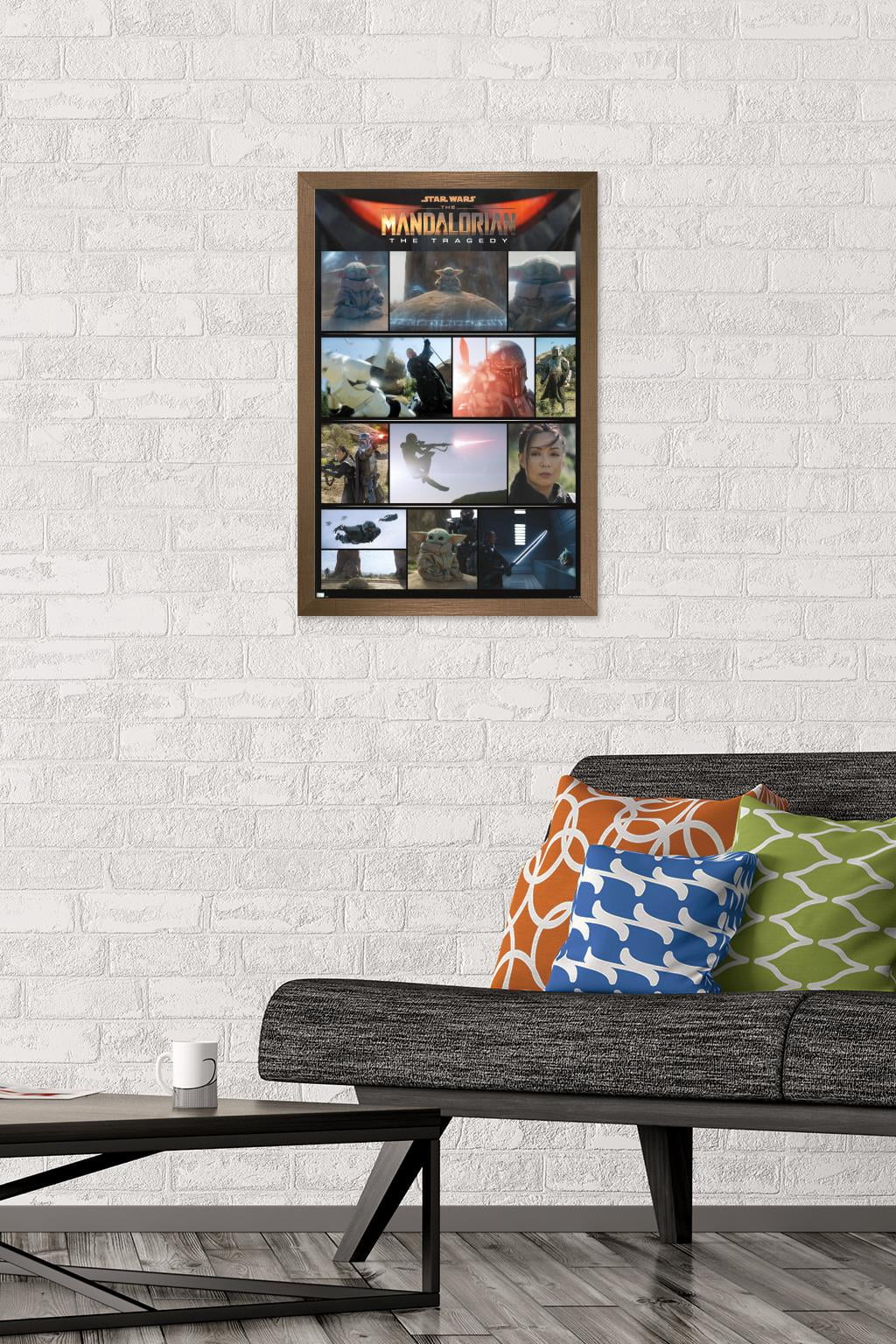Star Wars: The Mandalorian Season 2 - Chapter 14 Grid Wall Poster, 14.725" x 22.375", Framed