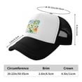 thumbnail image 6 of PAYOHTO Kids Childish Pattern Dinosaurs Baseball Hat Back Adjustable Mesh Breathable Hats Black Trucker Cap Outdoor Fishing Sun Caps for Boys or Girls ages 4-10, 6 of 9