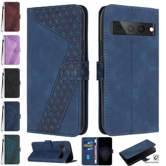 For Google Pixel 7 Pro Cover Shockproof Luxury PU Leather Flip Stand Case，Card Slots Wallet Case Cover