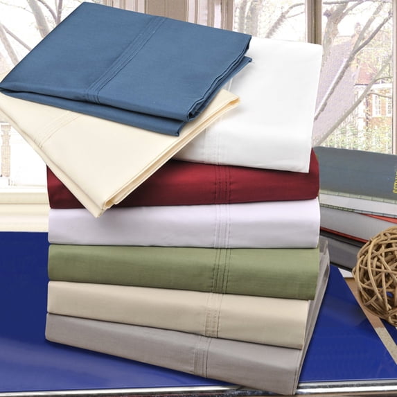 100% Cotton Percale Matte Finish Pillowcase Set Grey / Standard
