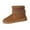 Brown, variant on Kilaqueen Ankle Boots for Women Cozy Faux Fur Lined Slip-On Non-Slip Short-Calf Snow Boots Round Toe Thick Sole Winter Warm Indoor Outdoor Booties