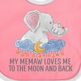 thumbnail image 4 of Inktastic My Memaw Loves Me to the Moon and Back Elephants in Clouds Boys or Girls Baby Bib, 4 of 4