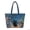 Black Cat Floral Pattern, variant on Tutolipy Green Christmas Snowman Print Quilted Tote Bag for Women Large Capacity Zipper Closure Multi Pocket Shoulder Handbag for Festival Holiday Shopping Travel