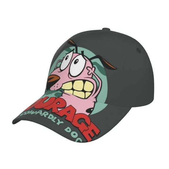 Unisex Cowardly Dog Lovely Adjustable Sports Dad Hat Trucker Baseball Cap For Running Outdoor Travel