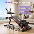 thumbnail image 2 of Foldable Ab Machine, Ab Workout Equipment, Abdominal Trainers for Home, LCD Display, Red, 2 of 8
