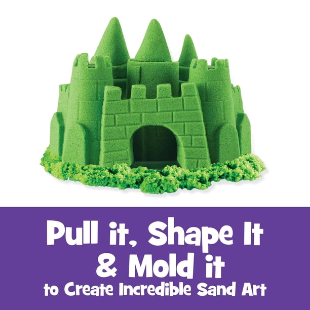 Kinetic Sand, The Original Moldable Sensory Play Sand, Green, 2 lb