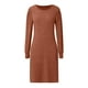 thumbnail image 5 of Vestido de punto para mujer - Vestido túnica informal de manga larga abullonada y cuello redondo para otoño/invierno, 5 of 6