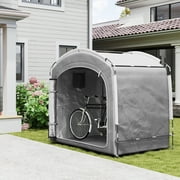 Outsunny Bike Storage Shed Tent, Portable and Waterproof with 210D Oxford Fabric and Carry Bag for 3-4 Bicycles, Dark Gray