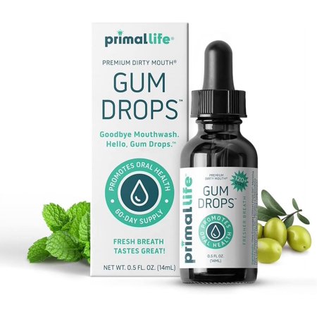 Primal Life Organics - Dirty Mouth Gum Serum, Natural Essential Oils, Promotes Good Breath, Gentle Mouthwash, Supports Good Oral Health, Great On Your Gums, Paleo, Organic, Vegan, Gluten-Fre