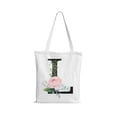 thumbnail image 1 of Xihbxyly Bolsa de Mano Personalizada, Diseño Floral Inicial, Lona Resistente, Práctica para Maquillaje, Regalo para Damas de Honor, Mamá, Maestra, Regalos Navideños, Múltiples Usos, 35 X 40 Cm, 1 of 2