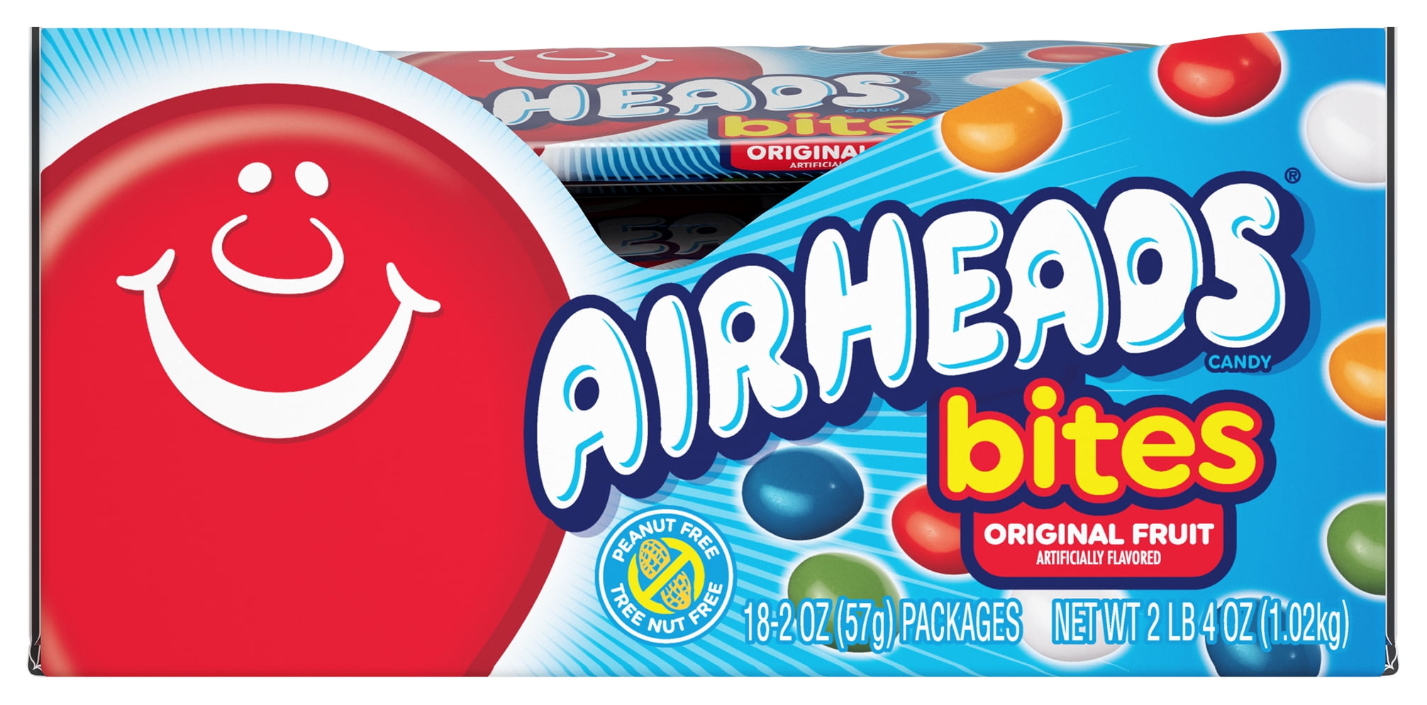 Airheads Bites Candy Pack, Fruit, 2 Oz. Bags (Pack of 18)