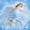 Ice Blue, variant on Premium Cooling Quilted Blanket , Cloud Soft Lightweight, king 91" x 102"