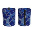 thumbnail image 3 of Round Car Trash Can 7×5.9in Waterproof, Durable, Not Easy To Fade, Easy To Install And Disassemble To Prevent Interior Pollution Royalblue Geometric Lines_2, 3 of 7
