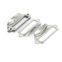 Unique Bargains Furniture Drawer Metal Card Tag Frame Label Holder Pull Handles 69mm Long 12Pcs