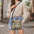 thumbnail image 5 of Eheartsgir Vintage Travel Print Ladies Crossbody Bag Purse Satchel, Waterproof Stylish Shoulder Bag Spacious for Everyday Dating, 5 of 7