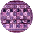 thumbnail image 1 of Ahgly Company Indoor Round Abstract Purple Modern Area Rugs, 8' Round, 1 of 4
