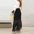 thumbnail image 2 of QHFBli Maxi Skirts for Women Boho Tiered Eyelet Elastic High Waist A-Line Summer Casual Flowy Beach Vacation Long Skirt, 2 of 7