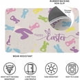 thumbnail image 5 of Non-Slip Easter Bunny Doormat Absorbent Easter Welcome Mat Colorful Bunny Rabbit Front Door Mat Spring Easter Floor Mat for Indoor,Entry Decoration 17x30 Inch, 5 of 6