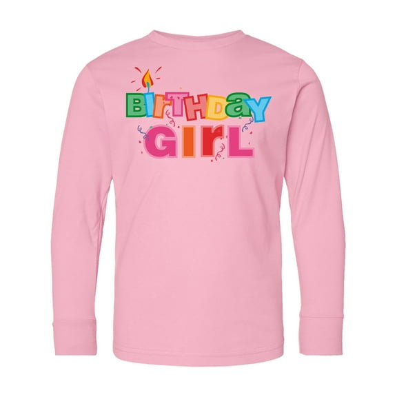 Inktastic Birthday Girl Letters Long Sleeve Youth T-Shirt