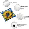 thumbnail image 4 of Acheng Sunflower Pillow Covers Spring Summer Floral Blue White Buffalo Plaids Sweet Home Flowers Plants Truck Decorative Pillowcase for Sofa Patio Couch Living Room,Set of 2 White, 4 of 6