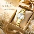 thumbnail image 3 of Women’s Quartz Watch – Unique Dial with Date Window, Second Hand, Stainless Steel Band,Elegant Woman Waterproof Watch Perfect Gift for Woman, 3 of 8