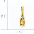 thumbnail image 2 of 14K Yellow Gold Diamond & Citrine Pendant, 2 of 2
