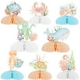 thumbnail image 2 of Ocean Sea Animals Honeycomb Centerpiece, Under The Sea Honeycomb Centerpieces Sea Turtle Whale Shell Octopus Double-Sided Printing Centerpiece for Ocean Theme Birthday Baby Shower Party, 2 of 8