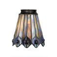 thumbnail image 1 of Pantalla de luz de abanico con diseño de pavo real enjoyado Tiffany de 4" de ancho MEYDA 27474, 1 of 1