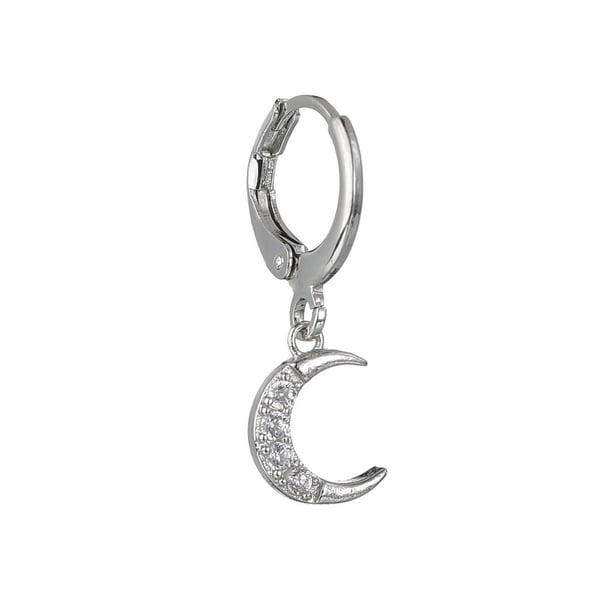 Pendientes Minnieouse 1 par Luna Estrella Joyería Única Brillante para Niña Accesorio de Moda