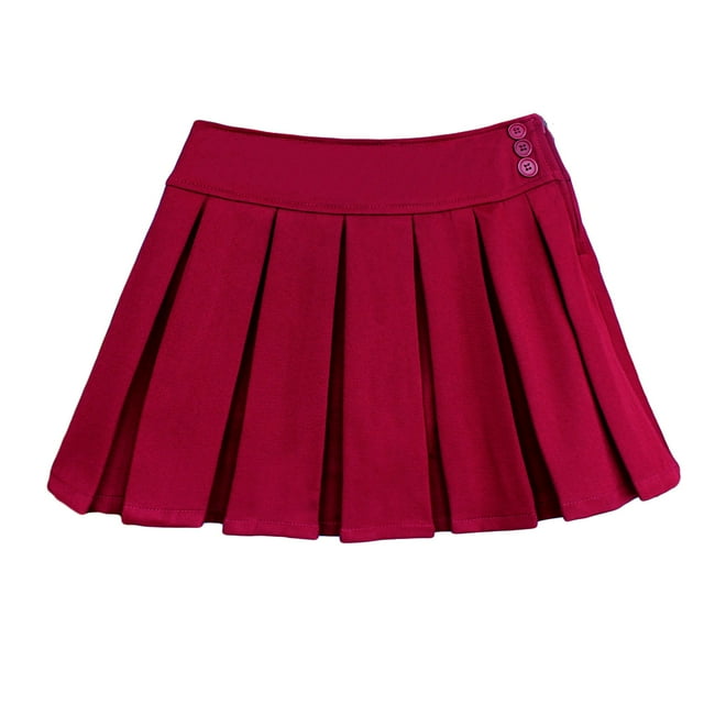 Bienzoe Jupe de Danse Classique Plissée d'Uniforme Scolaire pour Fille Bourgogne 10