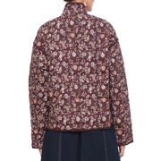 Bagatelle BROWN DITSY FLORAL Women's Quilted Jacket, US X-Large