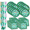 Cactus Birthday Party Supplies Set - Fiesta Party - Southwest Party - Cactus Bridal Shower - Cactus Baby Shower - | Tableware Set Includes Plates, Napkins and Cups Kit for 16