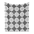 thumbnail image 1 of Celtic Soft Flannel Fleece Throw Blanket, Scandinavian Celtic Regular Interlace Nested Old Motif Old School Vintage Design, Cozy Plush for Indoor and Outdoor Use, 50" x 70", Grey White, by Ambesonne, 1 of 6