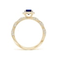 thumbnail image 2 of ANGARA Lab Grown Blue Sapphire Twisted Rope Shank Engagement Ring for Women in 14K Yellow Gold (Size-7x5mm) | September Birthstone, Anniversary, Jewelry Gift for Women | Lab-Grown Blue Sapphire Ring, 2 of 8