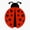 1pcs, variant on Ladybug Love Garden Insect Sticker