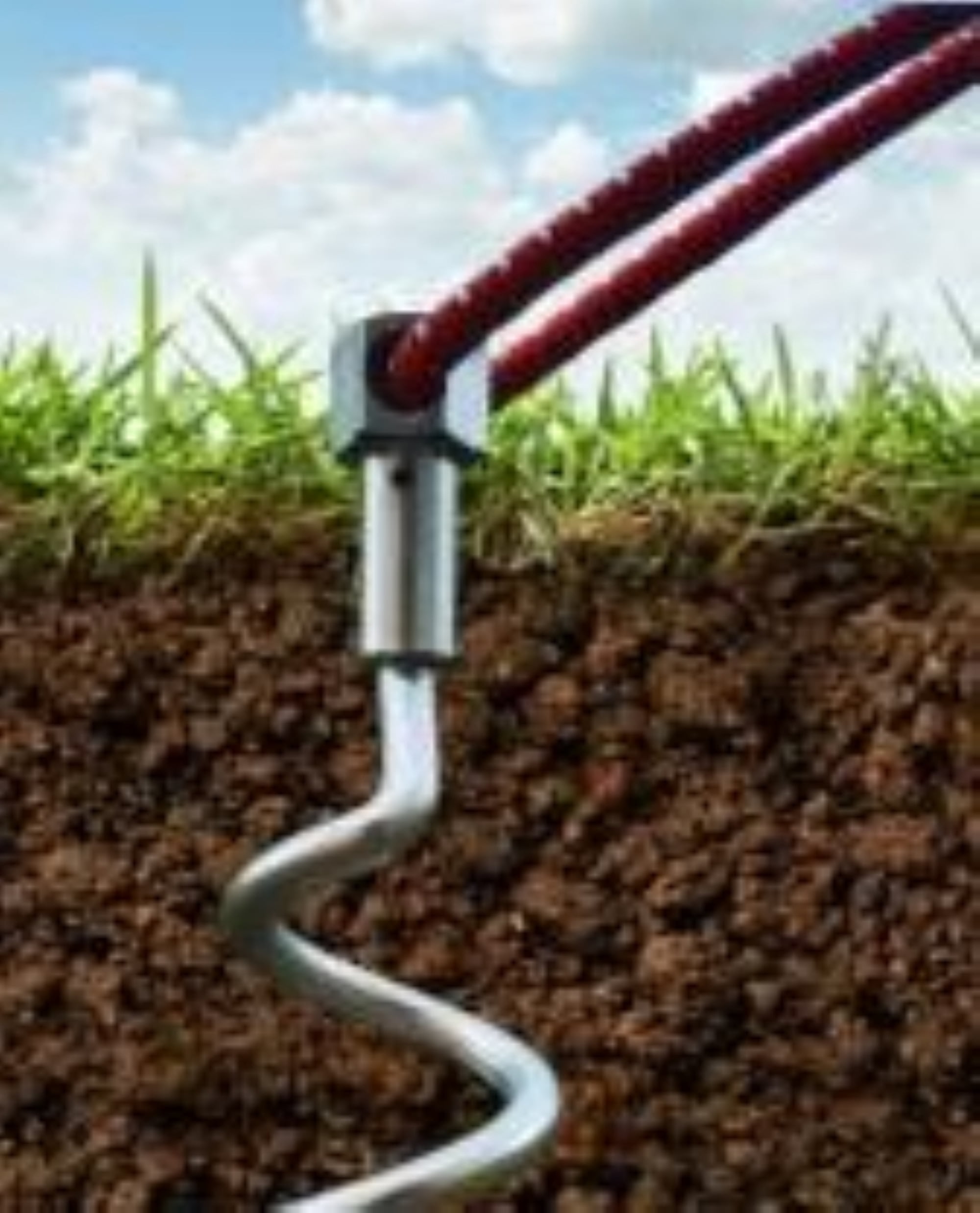 In N Out Spiral Ground Anchors  4 pcs - 16" Heavy Duty Ground Stake for securing Soccer Goals, Trampolines, Swing Sets, Out-Door Furniture, Canopies and More