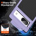 thumbnail image 5 of SaniMore for Google Pixel 7a Case Rubber, Heavy Duty Body Shockproof Bumper Cover Military Grade Anti-Scratch & Anti-Fingerprint Outdoor Rugged Case for Google Pixel 7a 6.1" 2023, Lightpurple, 5 of 9
