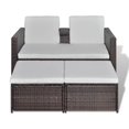 thumbnail image 2 of vidaXL Salon de Jardin 4 Pièces avec Coussins Poly Rotin Brun, 2 of 4