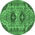 thumbnail image 1 of Ahgly Company Indoor Round Persian Emerald Green Traditional Area Rugs, 4' Round, 1 of 4