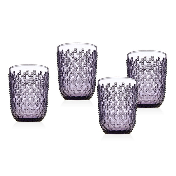 Alba Amethyst Set of 4 Double Old Fashion Glasses