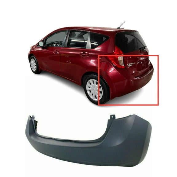 DCP Primed Rear Bumper Cover Fascia for 2014-2016 Nissan Versa Note S SL SV Plus