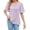 Purple, variant on Vmvidoty Womens Summer Ruffle Short Sleeve Dressy Casual Blouses Mock Neck Tops Work Shirts Purple M