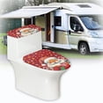 thumbnail image 6 of HELLHERO Toilet Lid Cover Set 2 Pieces U-Shaped Stylish Easter Santa Claus, 6 of 8