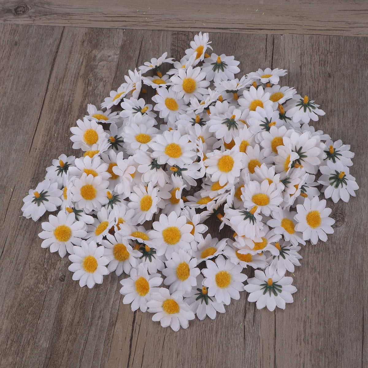 Approx 100pcs Artificial Gerbera Daisy Flowers Heads for DIY Wedding Party White 