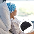 thumbnail image 2 of Qarigey Diadema de cáncer para mujer, elástica, talla única, se adapta a la mayoría de los regalos de moda Sombreros negro, 2 of 6