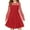 Dark red, variant on Long Sleeve Girls Mesh Patchwork Dress Kids Children Dots Print A-line Knee Dress for 4-14 Years