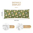 thumbnail image 3 of Balery Shiba Inu Dog And Flower Funda Protectora para Almohada Corporal de Algodón Hipoalergénico con Cierre(55 x 21 pulgadas), Almohadas No Incluidas, 3 of 7